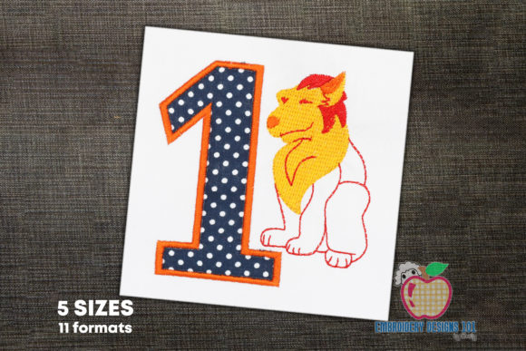 1st Birthday Sitting Lion Embroidery Review