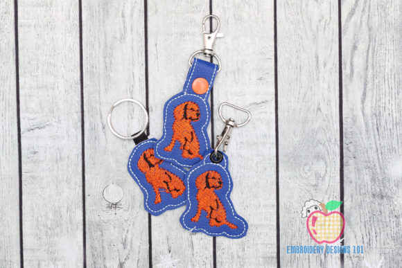 Brown Dog Sitting ITH Snaptab Keyfob Review