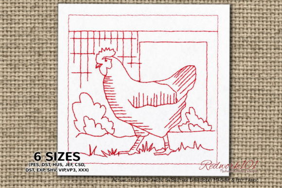 Chicken in Farm Embroidery Review
