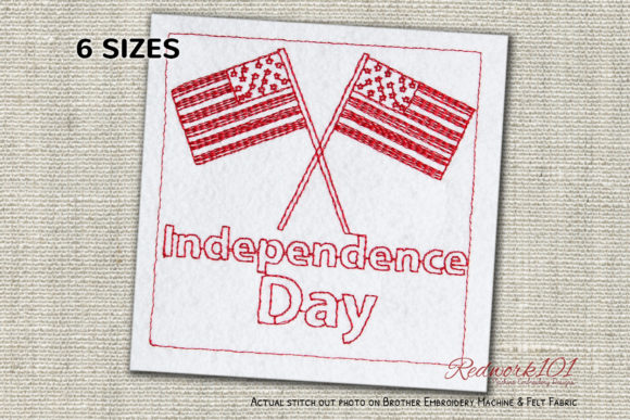 Crossed Flags of USA Independence Day