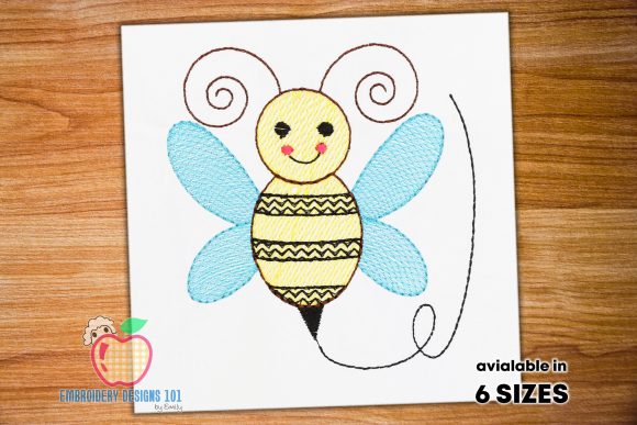 Cute Cartoon Bee Sketch Embroidery Review
