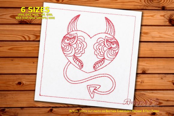 Devil Heart Valentine Embroidery Design Review