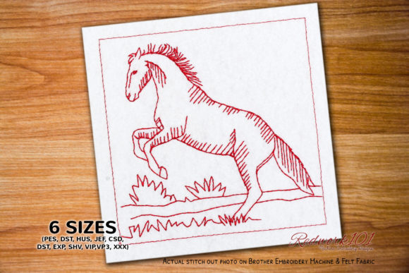Jumping Horse Redwork Embroidery Review