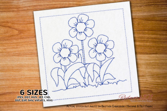 Peach Flower Bluework Embroidery Design Review