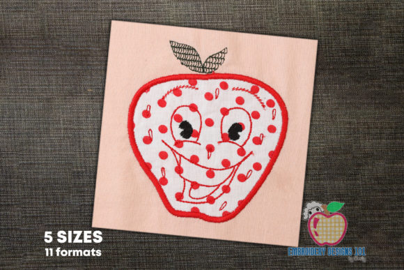 Red Smiling Strawberry Applique Review