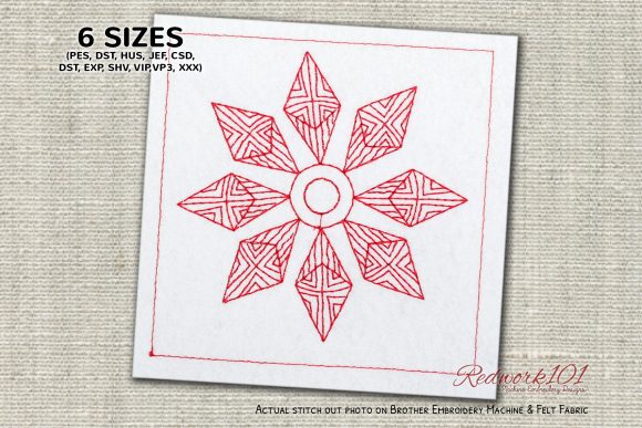 Snowflake Design Redwork Review for Craft Fairs