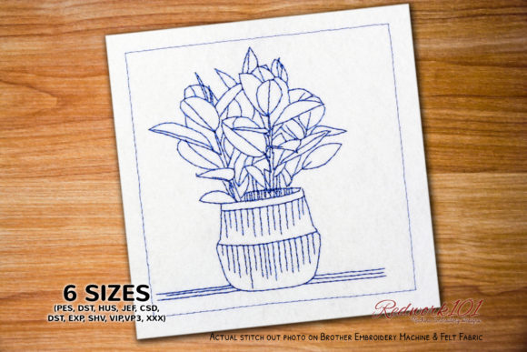 Virgo Plant in Pot Embroidery Design Review